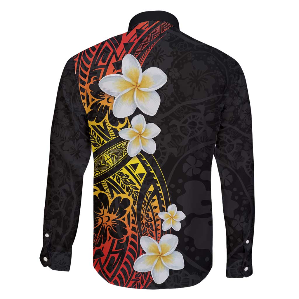 Plumeria Family Matching Puletasi and Hawaiian Shirt Polynesian Tribal Frangipani Sunset LT03 - Polynesian Pride