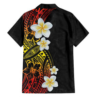 Plumeria Family Matching Short Sleeve Bodycon Dress and Hawaiian Shirt Polynesian Tribal Frangipani Sunset LT03 - Polynesian Pride