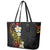 Plumeria Leather Tote Bag Polynesian Tribal Frangipani Sunset