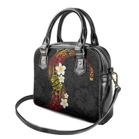 Plumeria Shoulder Handbag Polynesian Tribal Frangipani Sunset