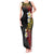 Plumeria Tank Maxi Dress Polynesian Tribal Frangipani Sunset