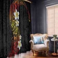 Plumeria Window Curtain Polynesian Tribal Frangipani Sunset