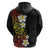 Plumeria Zip Hoodie Polynesian Tribal Frangipani Sunset
