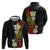 Plumeria Zip Hoodie Polynesian Tribal Frangipani Sunset