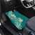 Plumeria Car Mats Polynesian Tribal Frangipani Teal