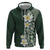 Plumeria Hoodie Polynesian Tribal Frangipani Green