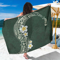 Plumeria Sarong Polynesian Tribal Frangipani Green