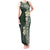 Plumeria Tank Maxi Dress Polynesian Tribal Frangipani Green