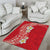 Plumeria Area Rug Polynesian Tribal Frangipani Red