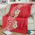 Plumeria Blanket Polynesian Tribal Frangipani Red