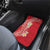 Plumeria Car Mats Polynesian Tribal Frangipani Red