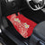 Plumeria Car Mats Polynesian Tribal Frangipani Red