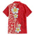 Plumeria Family Matching Tank Maxi Dress and Hawaiian Shirt Polynesian Tribal Frangipani Red