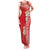 Plumeria Family Matching Tank Maxi Dress and Hawaiian Shirt Polynesian Tribal Frangipani Red