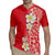 Plumeria Rugby Jersey Polynesian Tribal Frangipani Red