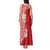 Plumeria Tank Maxi Dress Polynesian Tribal Frangipani Red