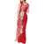 Plumeria Tank Maxi Dress Polynesian Tribal Frangipani Red