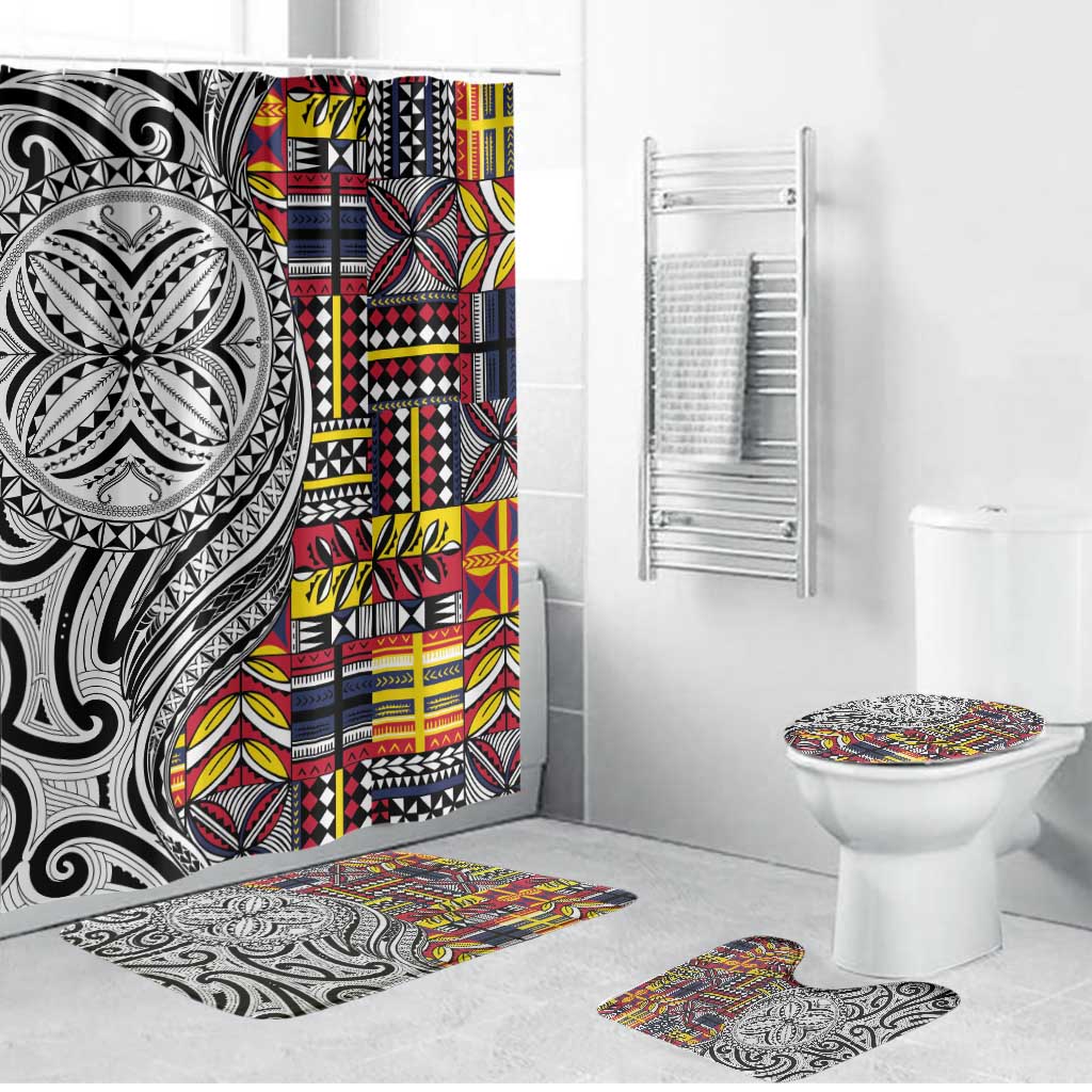 Niue Hiapo and Maori Decoration Tattoos Bathroom Set - Polynesian Pride
