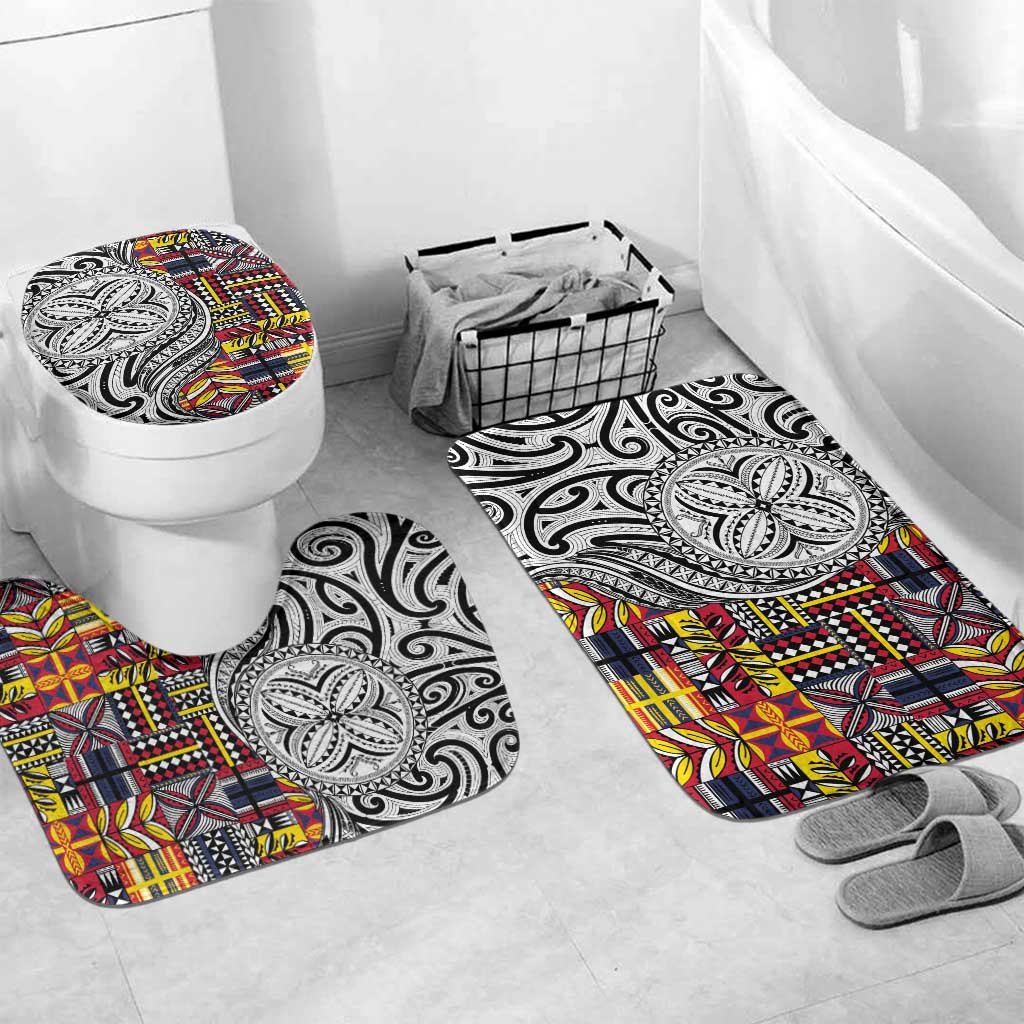 Niue Hiapo and Maori Decoration Tattoos Bathroom Set - Polynesian Pride