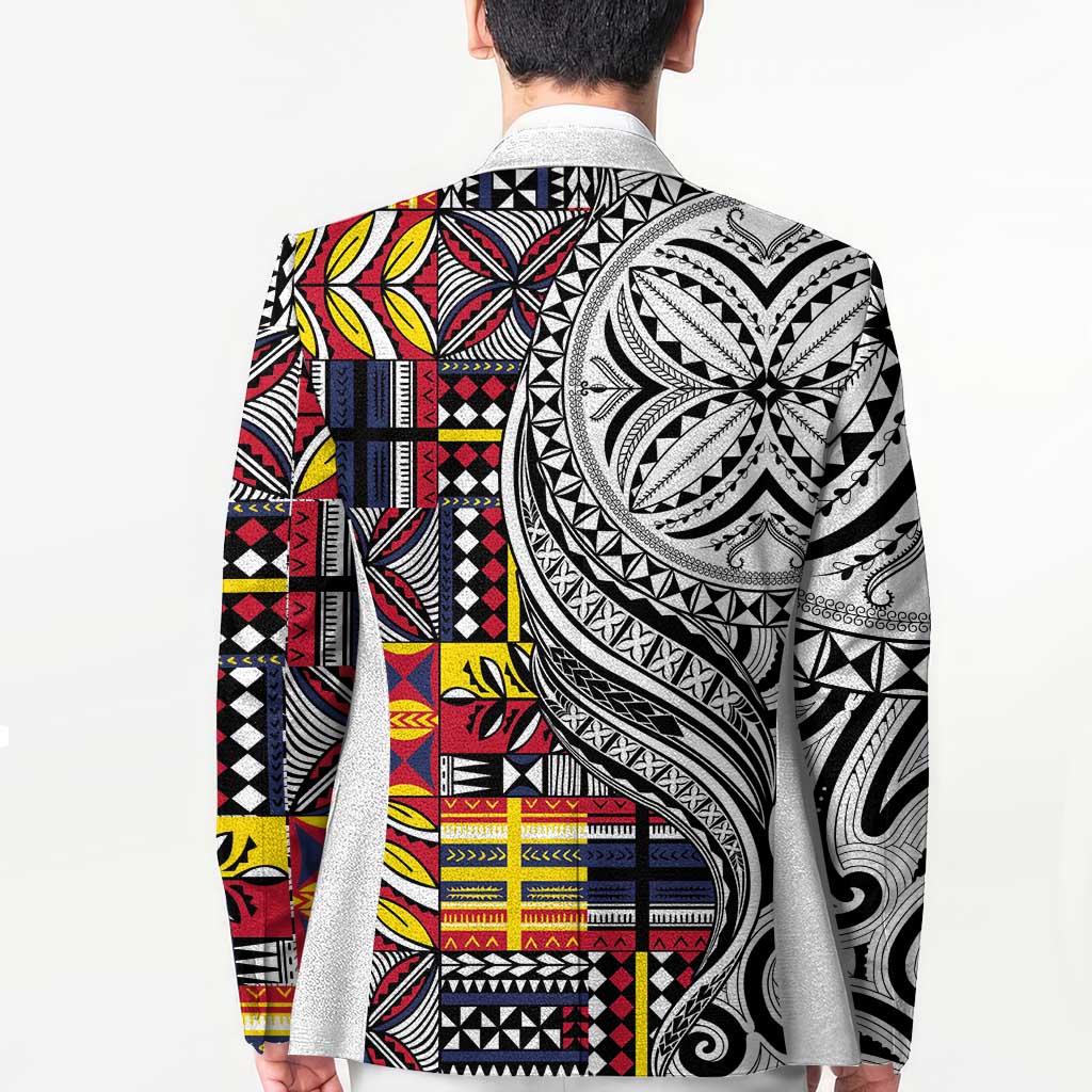 Niue Hiapo and Maori Decoration Tattoos Blazer - Polynesian Pride