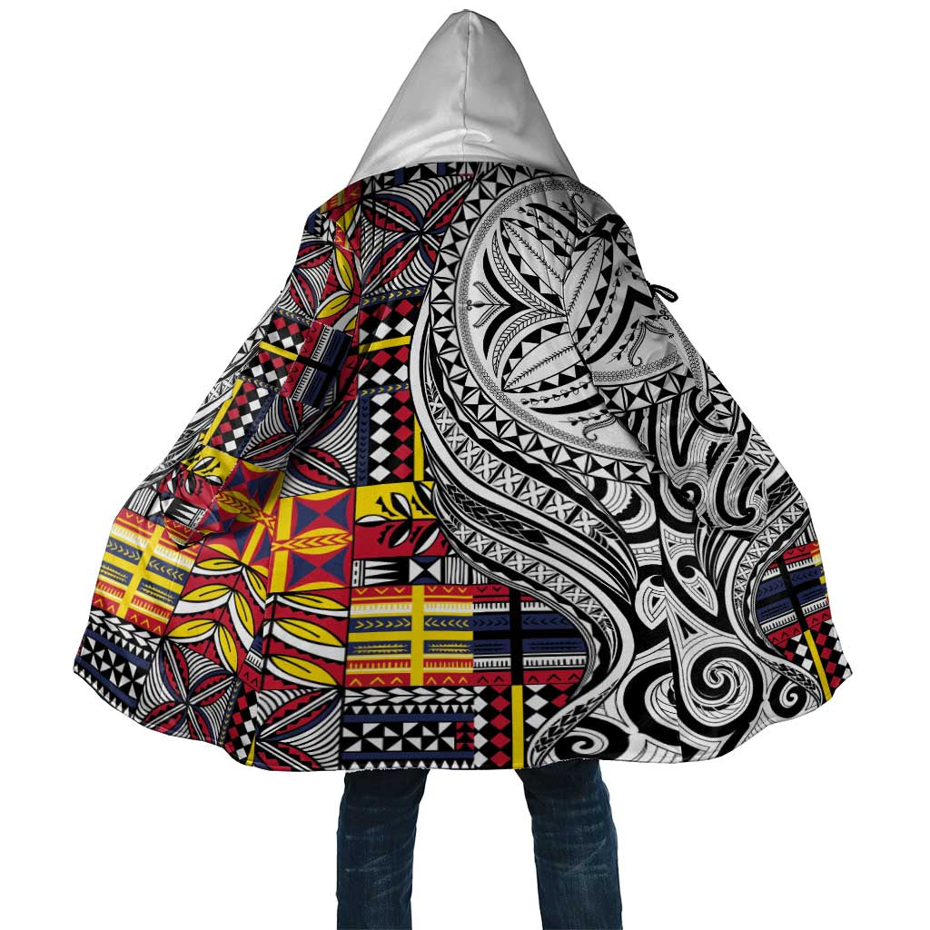 Niue Hiapo and Maori Decoration Tattoos Cloak - Polynesian Pride