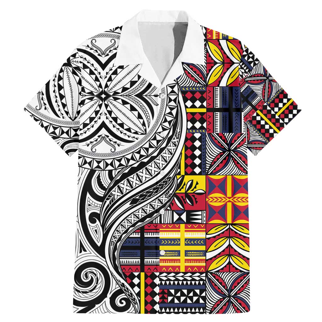 Niue Hiapo and Maori Decoration Tattoos Family Matching Mermaid Dress and Hawaiian Shirt - Polynesian Pride