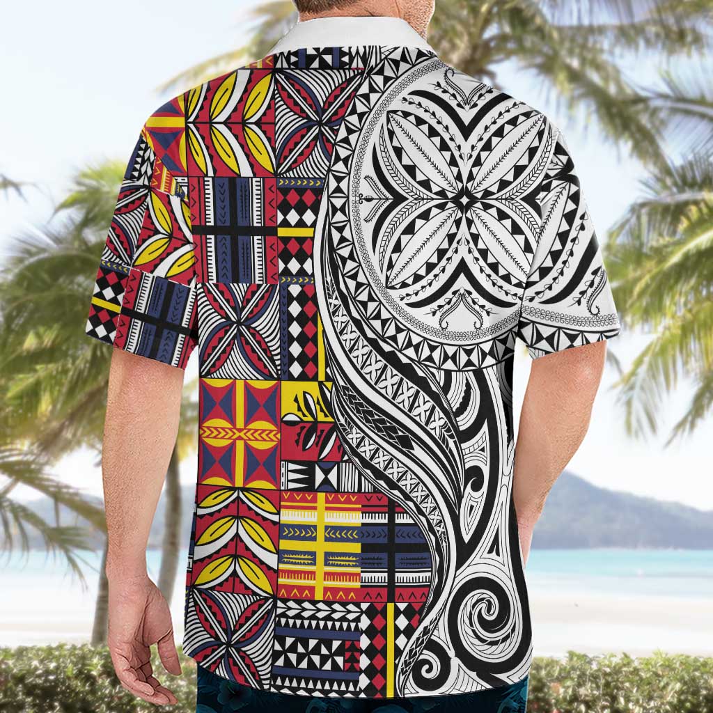 Niue Hiapo and Maori Decoration Tattoos Hawaiian Shirt - Polynesian Pride
