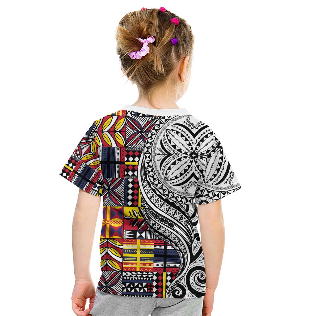 Niue Hiapo and Maori Decoration Tattoos Kid T Shirt - Polynesian Pride