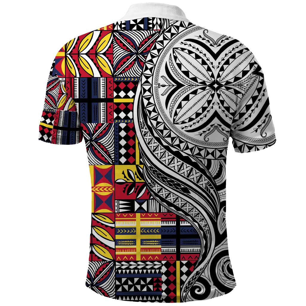 Niue Hiapo and Maori Decoration Tattoos Polo Shirt - Polynesian Pride