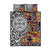 Niue Hiapo and Maori Decoration Tattoos Quilt Bed Set - Polynesian Pride