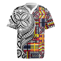 Niue Hiapo and Maori Decoration Tattoos Rugby Jersey - Polynesian Pride