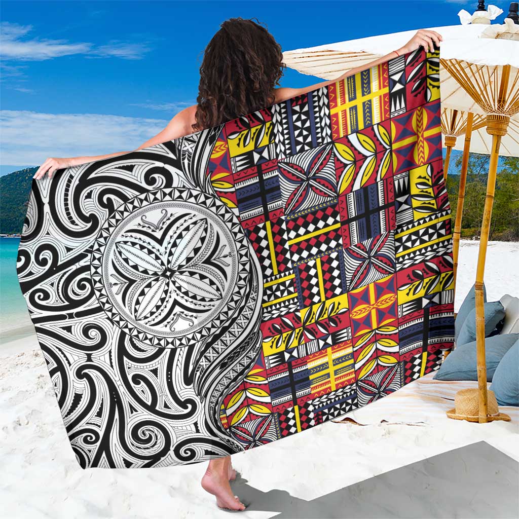 Niue Hiapo and Maori Decoration Tattoos Sarong - Polynesian Pride