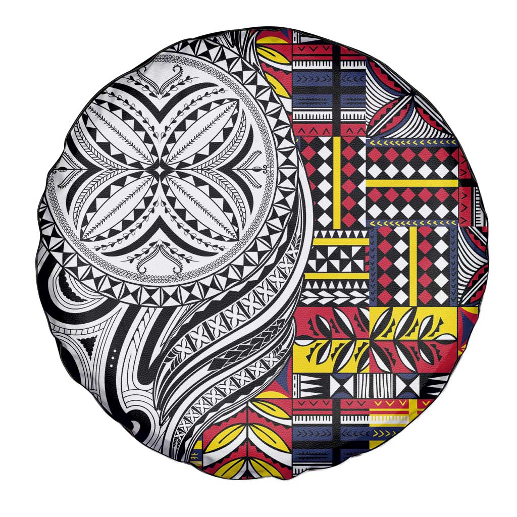 Niue Hiapo and Maori Decoration Tattoos Spare Tire Cover - Polynesian Pride
