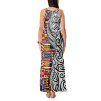 Niue Hiapo and Maori Decoration Tattoos Tank Maxi Dress - Polynesian Pride