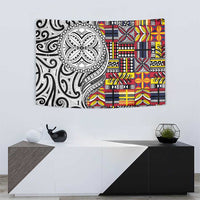 Niue Hiapo and Maori Decoration Tattoos Tapestry - Polynesian Pride