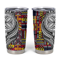 Niue Hiapo and Maori Decoration Tattoos Tumbler Cup - Polynesian Pride