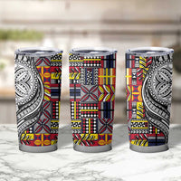 Niue Hiapo and Maori Decoration Tattoos Tumbler Cup - Polynesian Pride