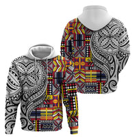 Niue Hiapo and Maori Decoration Tattoos Zip Hoodie - Polynesian Pride