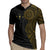 Niue Polynesian Hiapo Tattoo Art Rugby Jersey Half Style Black Gold Color - Polynesian Pride