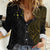 Niue Polynesian Hiapo Tattoo Art Women Casual Shirt Half Style Black Gold Color - Polynesian Pride