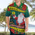 New Caledonia Christmas Hawaiian Shirt Santa Claus and Kanak Flag Mix Poinsettia Maori Pattern LT03 - Polynesian Pride