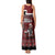 New Zealand Christmas Tank Maxi Dress Meri Kirihimete Aotearoa Warrior on Waka with Maori Art Tattoo