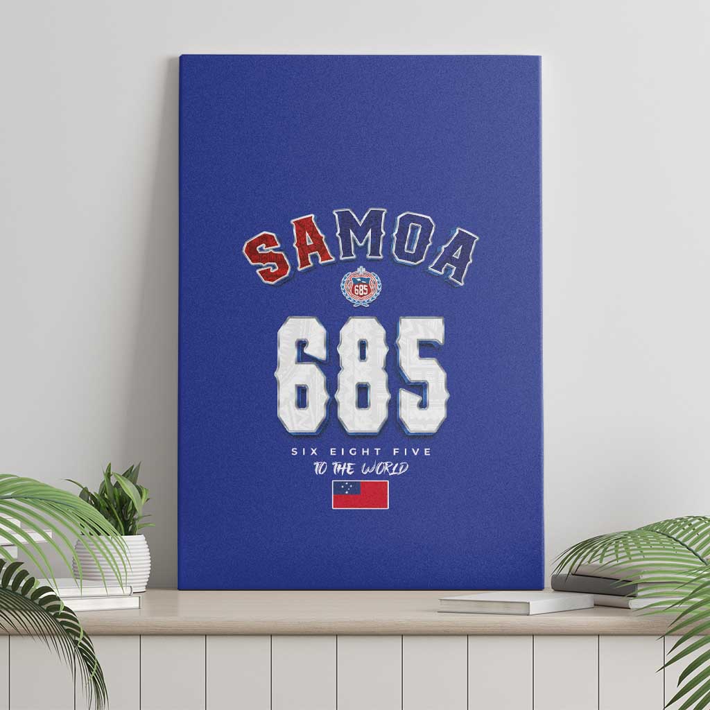 Toa Samoa Rugby Canvas Wall Art Six Eight Five to The World