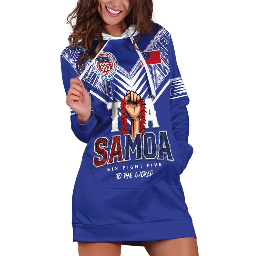 Toa Samoa Rugby Hoodie Dress Six Eight Five to The World