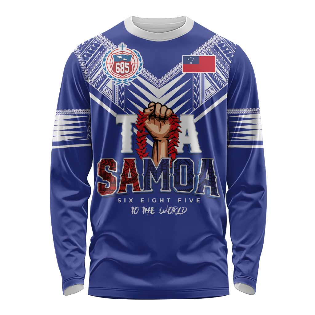 Toa Samoa Rugby Long Sleeve Shirt Six Eight Five to The World