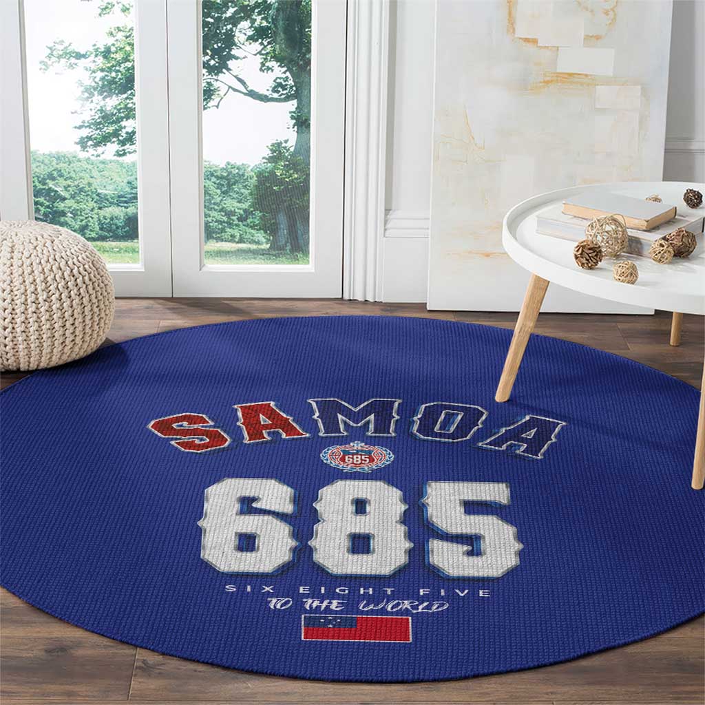 Toa Samoa Rugby Round Carpet Six Eight Five to The World