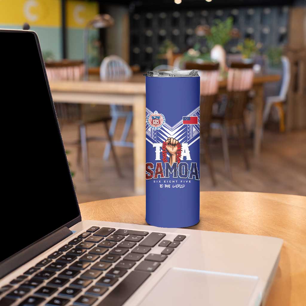 Toa Samoa Rugby Skinny Tumbler Six Eight Five to The World
