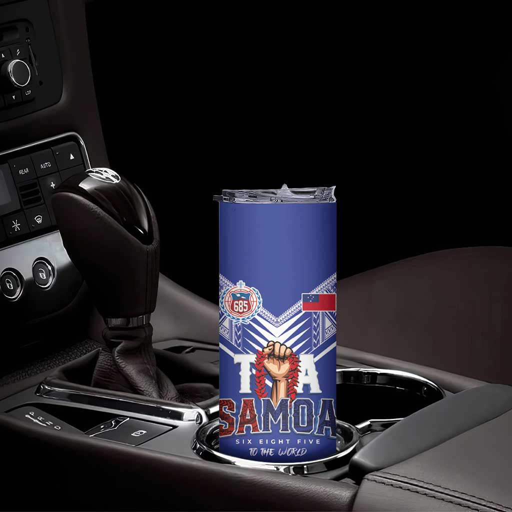 Toa Samoa Rugby Skinny Tumbler Six Eight Five to The World