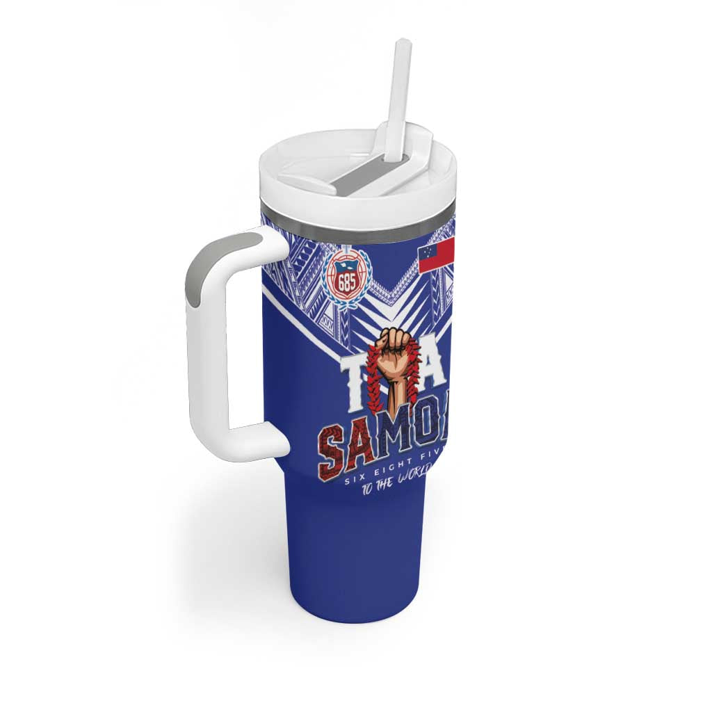 Toa Samoa Rugby Tumbler With Handle Six Eight Five to The World