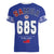 Toa Samoa Rugby Women V-Neck T-Shirt Six Eight Five to The World
